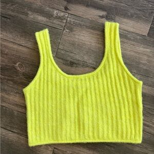 Baum und Pferdgarten Yellow Ribbed Knit Top